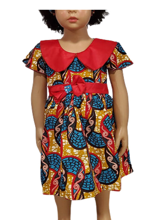 Asantewaa Uniform African Print Girl Dress