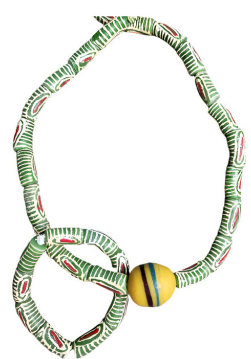 Asantewaa Unisex African bead necklace and bracelet set