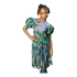 Aveline Girls Ankara Blouse with Puff Sleeve and Pleated Drop-Hem – African Print Statement Top for Modern Girl.