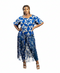 AYRA Elegant African Print Ankara Women’s Handmade Ruffle Sleeve Top Only