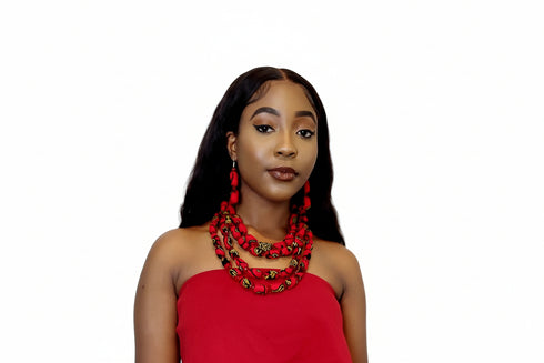 Ayo Radiance Four-Strand Ankara Necklace