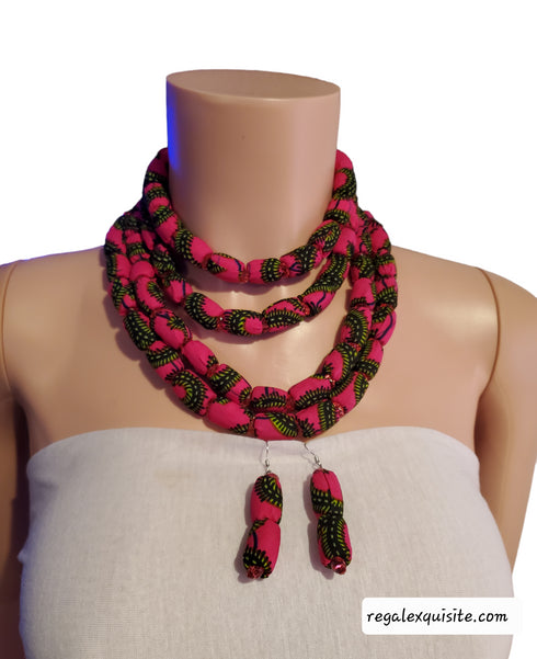 Ayo Radiance Four-Strand Ankara Necklace
