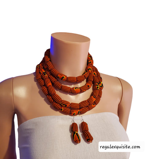 Ayo Radiance Four-Strand Ankara Necklace