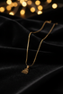 BEAUTY COMB DUAFE minimalistic Adinkra stainless steel necklace Only