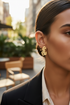 BOLD SIKAN Sword Contemporary Stainless Steel Statement Stud Earrings Only