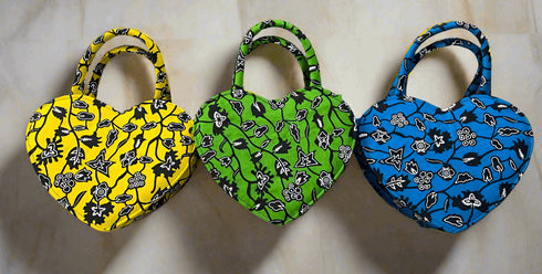 Batik Bliss Heart-Shaped Tote