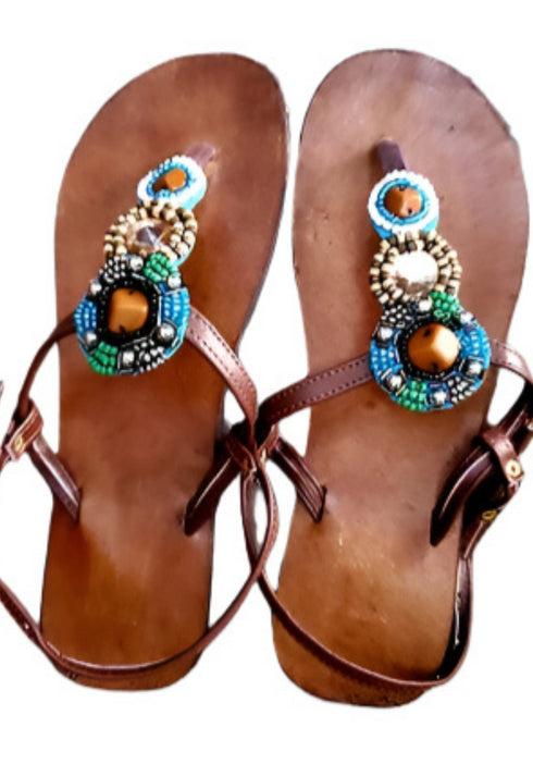 Beaded African Summer Sandals