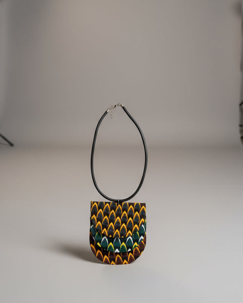 Bib Three tier Ankara Necklace