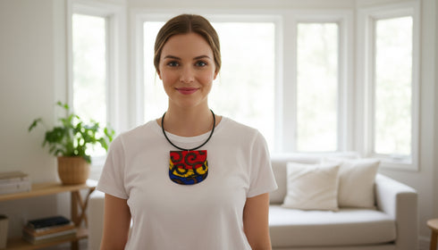 Bib Three tier Ankara Necklace