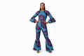 Busola Women Ankara Two-piece with Bell Sleeves and Flared Hem