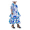 CHIDINMA Short Blue Blossom 2-Type Style Ankara Peplum Dress for Girls