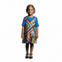 Calythea Girls Color-Block Geo Ankara Shift Dress with Embellished Yoke – Vibrant Mother’s African Elegance