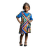 Calythea Girls Color-Block Geo Ankara Shift Dress with Embellished Yoke – Vibrant Mother’s African Elegance