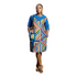 Calythea Women Color-Block Geo Ankara Shift Dress with Embellished Yoke – Vibrant Mother’s African Elegance