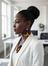 Carnival Knots Accessory Trio - Ankara Earring and Necklace Set