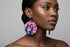 Jei-No Circular Chic Small Ankara Print Earrings