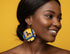 Jei-No Circular Chic Small Ankara Print Earrings