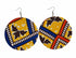 Jei-No Circular Chic Small Ankara Print Earrings