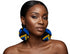 Jei-No Circular Chic Small Ankara Print Earrings