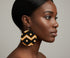 Jei-No Circular Chic Small Ankara Print Earrings