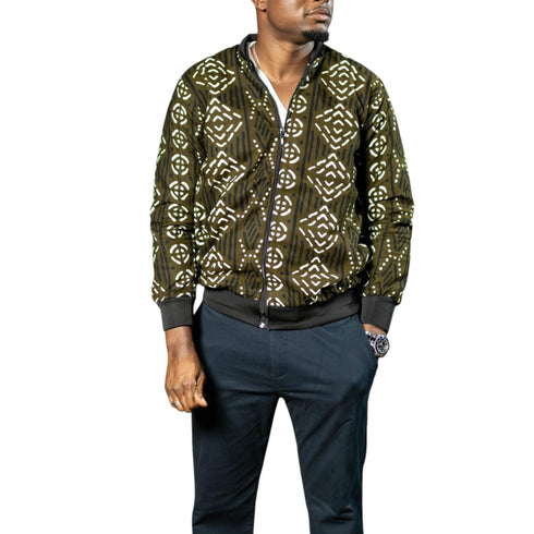 DUMISA Goldloom Bold Batik/Adire Adult UNISEX Bomber Jacket Only