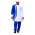 DUMISANI Handmade White and Blue African Outfit Set for Boys
