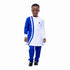 DUMISANI Handmade White and Blue African Outfit Set for Boys