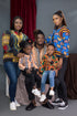 DUMISA Ankara Goldloom Bold African Print UNISEX Adult Bomber Jacket Only