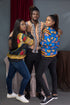 DUMISA Ankara Goldloom Bold African Print UNISEX Adult Bomber Jacket Only