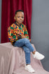 DUMISA Ankara Goldloom Print UNISEX Bomber Jacket Only for Girls and Boys