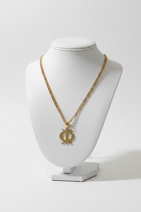 DURABLE WAWA ABA non-fade gold Adinkra stainless steel necklace only