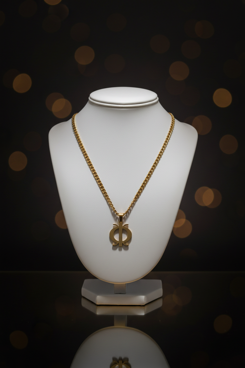 DURABLE WAWA ABA non-fade gold Adinkra stainless steel necklace only