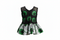 Elowen Black Lace with Flower Pattern and Ankara Peplum Top for Girls – Bold African Print Sleeveless Top Only
