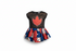 Elowen Black Lace with Flower Pattern and Ankara Peplum Top for Girls – Bold African Print Sleeveless Top Only