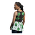 Elowen Black Lace with Flower Pattern and Ankara Peplum Top for Women – Bold African Print Sleeveless Top Only