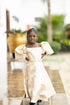 FANTA Short Golden Grace Twirl Serenity Brocade Dress for Girls