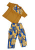 FEMI 2-Piece African Print Baby Boy Set – Short Sleeve Shirt & Long Pants Outfit
