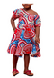 FOSUA Ankara African Print Midi Flare Dress