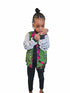 FRIMPOMAA Handmade Ankara and Mesh Scuba Bomber Jacket for Girls