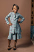 GHALI Elegant Girls button-down Ankara top and skirt set