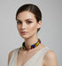 Geo-Tribal Button Choker Ankara Necklace
