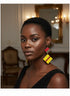Geometric Allure Ankara Earrings