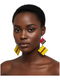 Geometric Allure Ankara Earrings