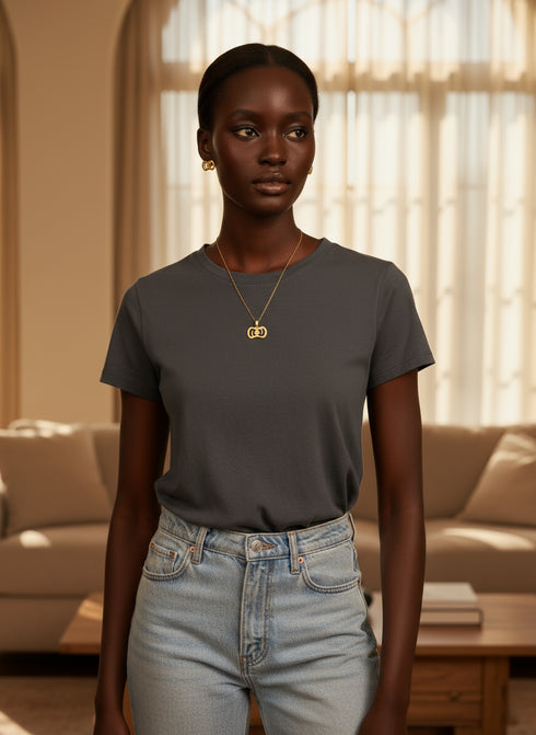 ETERNAL Grace GYE NYAME Adinkra Necklace and Earrings Set – African Stainless Steel Jewelry for Women