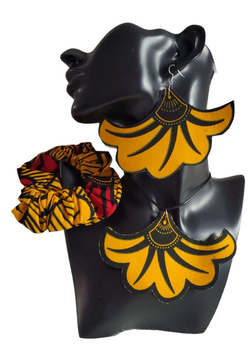 Golden Petal Cascade Accessory Set