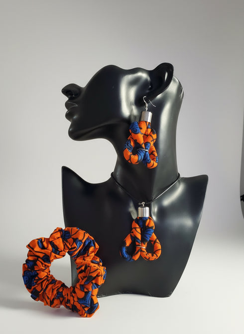 Loop de Vivid Accessory Set - Ankara Earring and Necklace Set