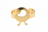 HERITAGE SANKOFA Adinkra stainless steel open cuff Gold bangle bracelet only