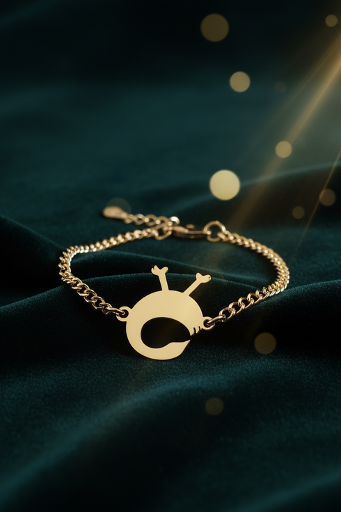 HERITAGE SANKOFA Bird Symbol chain link stainless steel bracelet only