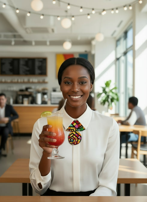 Halo Cape Necklace - Ankara Necklace