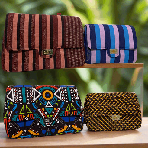 Heritage Weave Messenger Clutch Handbag